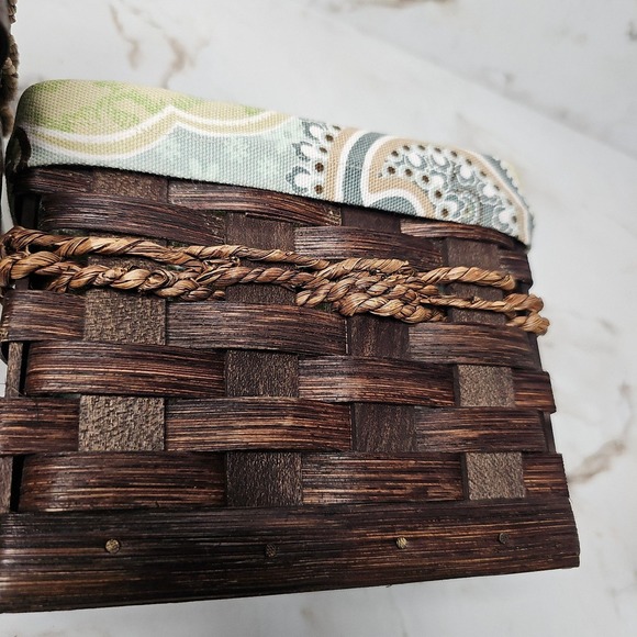 Woven Basket Set, Decorative Organizer Storage Baskets with Fabric Liner Amish - Picture 12 of 12